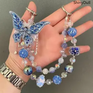 Vintage Phone Bag Charm Keychain Retro Pendant Gift