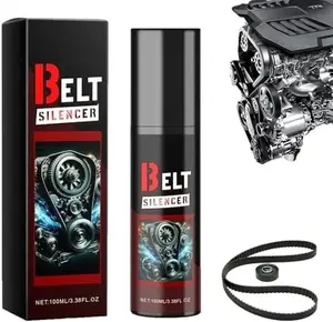 Homonth Car Belt Noise Spray 100ml Engine Belt Silencer Friction Reducer Anti-Aging Formula Extends Belt Life Reduces Squeaks Easy to Use