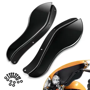 Fairing Air Deflectors Side Wings Windshield Adjustable Wind Compatible For 2008-2013 Harley Electra Glide Street Trike