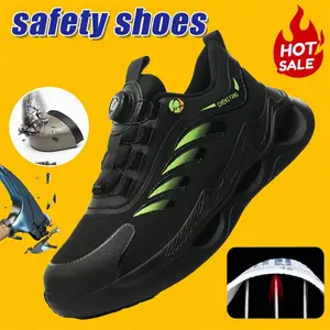 Men's Lace-Up Safety Shoes Anti-Smash Anti-Puncture Non-Slip Electrical Hazard Labor Protection