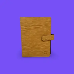Pre-owned Louis Vuitton Leather Small Leather Goods Yellow Epi Agenda MM