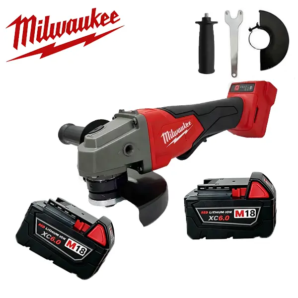 Milwaukee 2880-20 Braking Grinder 4-1/2" / 5" for Heavy Duty Grinding, Rust Removal, Metalwork and Maintenance Jobs, 11A Corded Power Performance, 8,500 RPM, Anti-Vibration Side Handle