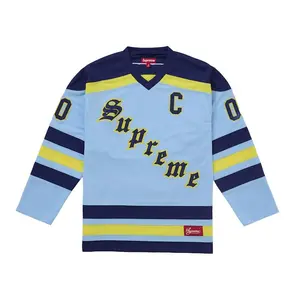 Supreme Men's Fire & Ice Hockey Jersey Light Blue, from StockX