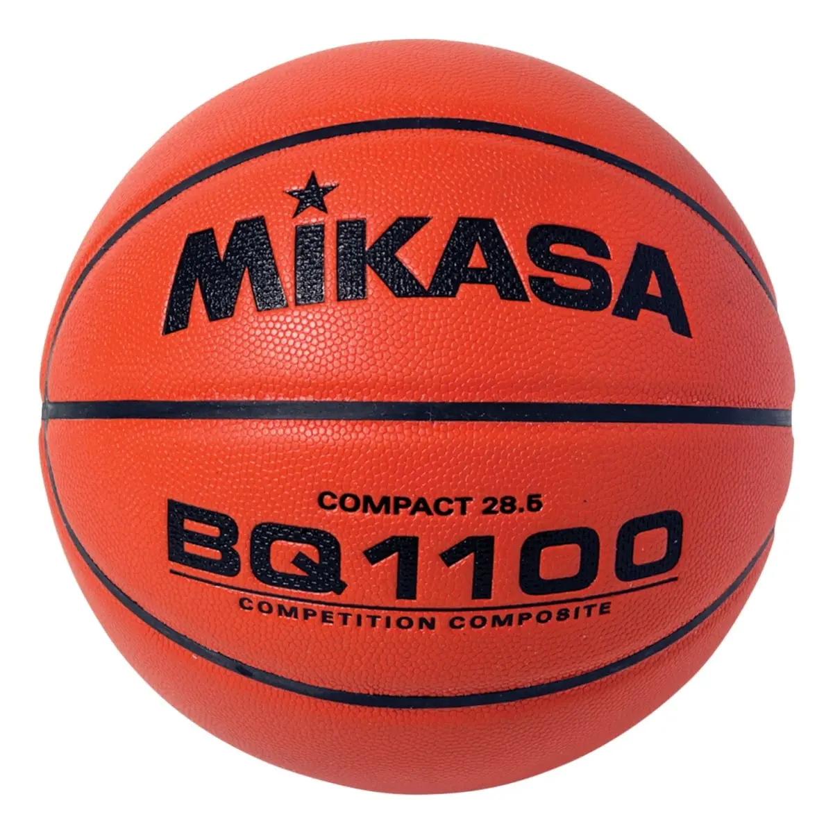 Mikasa 2019890 Ball Size Basketball, 28.5 in. Composite Covered, Orange, Ball Size Basketballs, Synthetic, Rubber, Wide Channel, Female, Indoor Play, Nfhs Approved, Ultra Grip