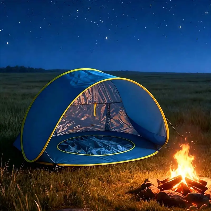 Portable Sun Protection Beach Tent, Quick Setup Shade Tent for Hiking, High Quality Outdoor Shelter, Lightweight Pop-Up Tent, Instant Canopy Tent, Travel Tent