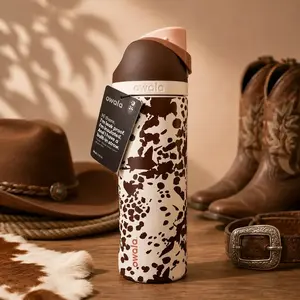 [Deal for you] Owala Cowgirl Core Cow Print FreeSip Water Bottle 24oz Western Collection Aesthetic Leak Proof Bottle, Summer Collection Water Bottle