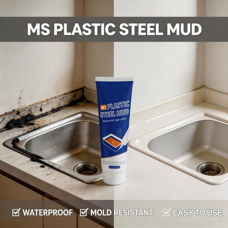 Advanced White Silicone Caulk for Kitchen & Bathroom + FREE Handy Application Tool, Waterproof Sealant for Sink, Tub, Shower, Bathtub & Toilet Edge Protection