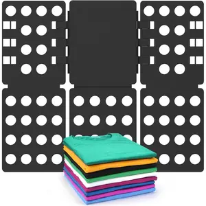 T Shirt Folding Board Shirts Clothes Folder Durable Plastic Laundry Boards,10.23 * 7.88 * 1.18 inches Black