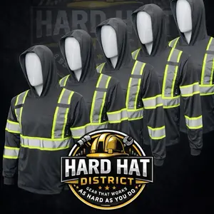 ST908 5pc Reflective Shirt With Hood