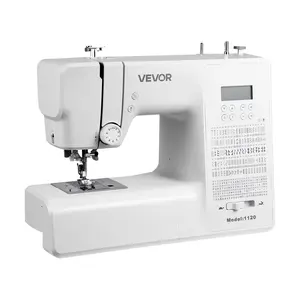 【FathersDayGift】 VEVOR Computerized Sewing Machine, 200 Stitch Applications, with LCD Screen, Foot Pedal and LED Light, Heavy-Duty Metal Frame, Digital Sewing Machine with Powerful Motor for Crafts and Mending