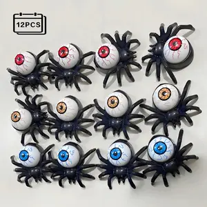 Halloween Spider Eye Decorations, LED Retro Horror Party Kitchen Bedroom Table Window Decoration (set of 12)