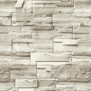 Stone Wallpaper Peel and Stick Brick Wallpaper 17.7”×118.1” Brick Contact Paper Peel and Stick Wall Paper Bathroom Faux Stone Backsplash for Kitchen Removable Decorative for Walls Vinyl