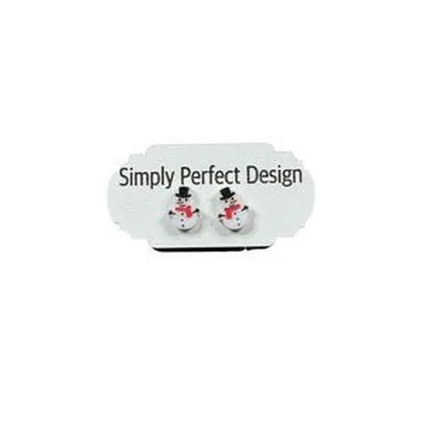 Winter Whimsy: Handmade Hypoallergenic Christmas Snowman Stud Earrings - Frosty Elegance for Your Ears!