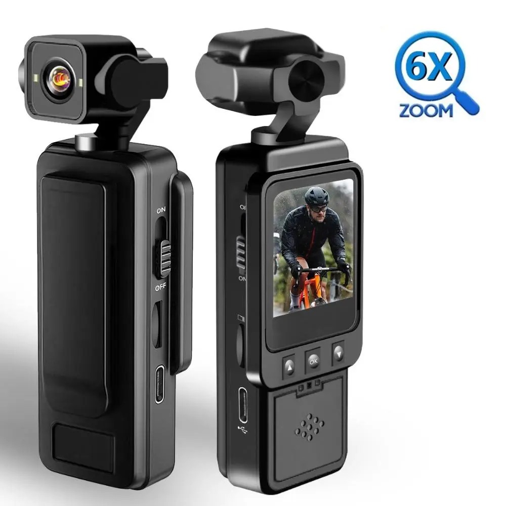 Portable Handheld 1080P HD Convenient Camera, USB Rechargeable Outdoor Camera with Rear Clip, Small Camera Video & Audio Recording Wifi Sports Camera, Wifi Action Camera