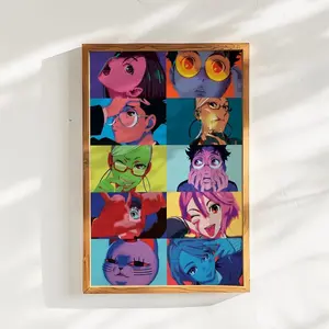 [SALE UP TO 50% - UNFRAMED] Dandadan Collage Style Poster, Neon Wall Art, Anime Decor, Home Aesthetic Print