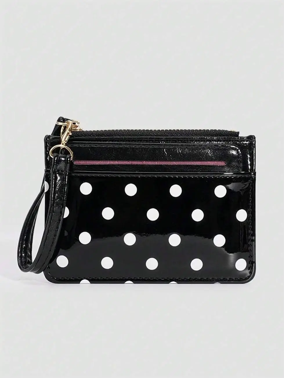 Y2K Polka Dot Mini Coin Purse for Women, Cute PU Leather Small Wallet & Card Holder, Slim Multi-Layer Organizer for ID, Cards, Coins, Cash, Keys & Everyday Essentials
