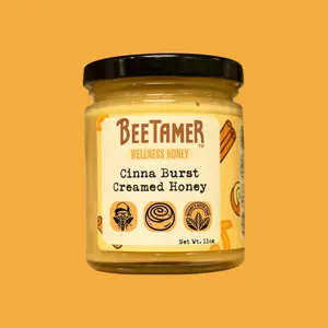 BeeTamer's CinnaBurst – Raw Creamed Honey with Organic Cinnamon 11oz