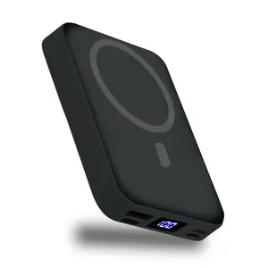 10000mAh MagSafe Magnetic Wireless Power Bank with Stand, 22.5W PD Fast Charging, Built-in USB-C & Lightning Cables, LED Display Phone Holder for iPhone 17/16/15/14/13/12 & Android Smartphones - Hands-Free Mobile Accessory