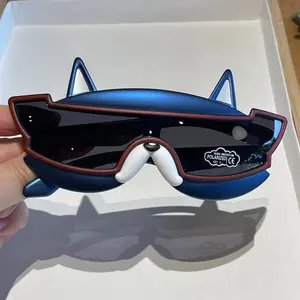 Kids Polarized Sunglasses, Soft Silicone Frame, Cartoon Dog Design, Outdoor Activity Gift, Parent-Child Cycling, Playtime Accessory