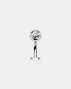 Floating Internally Threaded Titanium Belly Ring