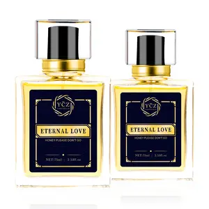 YCZ Eternal Love Eau De Parfum for Men 2-Pack 75ml Long Lasting Musk Ambergris Jasmine Rose Premium Fragrance Gift Arabian Perfume Captivating Scent Aromatic Cologne Captivating Scent Aromatic Cologne