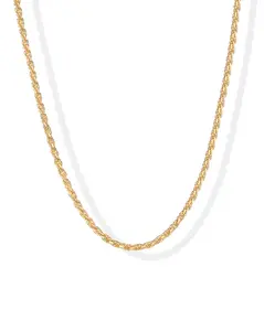PAVOI 14K Gold Plated Rope Chain Necklace - Chain Necklaces For Women - Plated Gold Necklace For Women