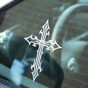 Gothic Cross | Car Sticker Vinyl Decal | Windows Laptops Etc E