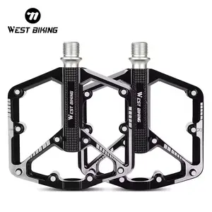 WEST BIKING Bike 3 Bearing Pedals. Aluminum Alloy Cycling Pedal, Widen Outdoor Ultralight Mountain Bicycle 3 Bearing Pedals Bike Accessories Bicycle Parts