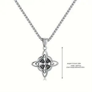 Witch's Knot Necklace, Irish Knot Necklace Pendant, Everyday Wear Jewelry, Commemorative Gift