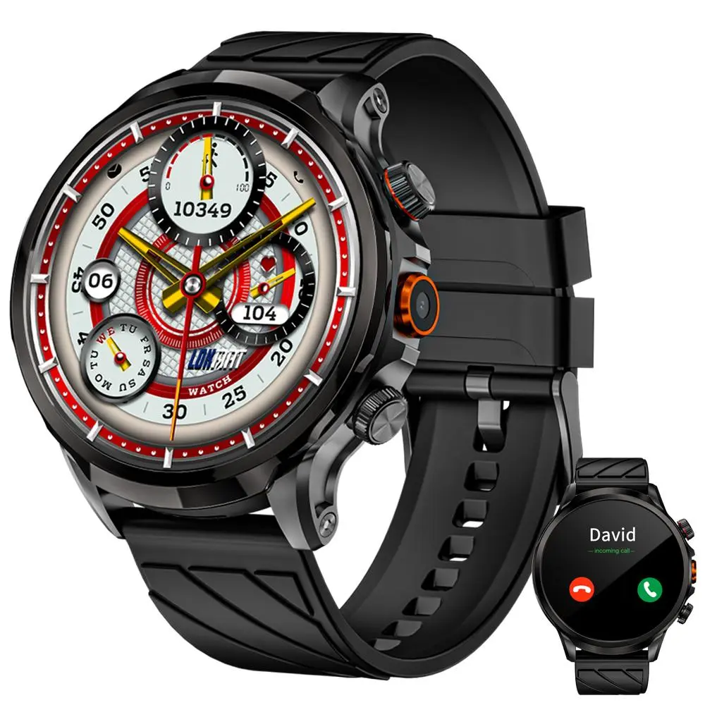 LOKMAT Smart Watch with 1.85-inch Screen, Multifunctional Smart Watch, Supports SIM Card & Independent Internet Call & GPS Real-time Navigation & Download Applications & NFC Access-Control Function & Multiple Sports Modes, Durable Gadget Watch