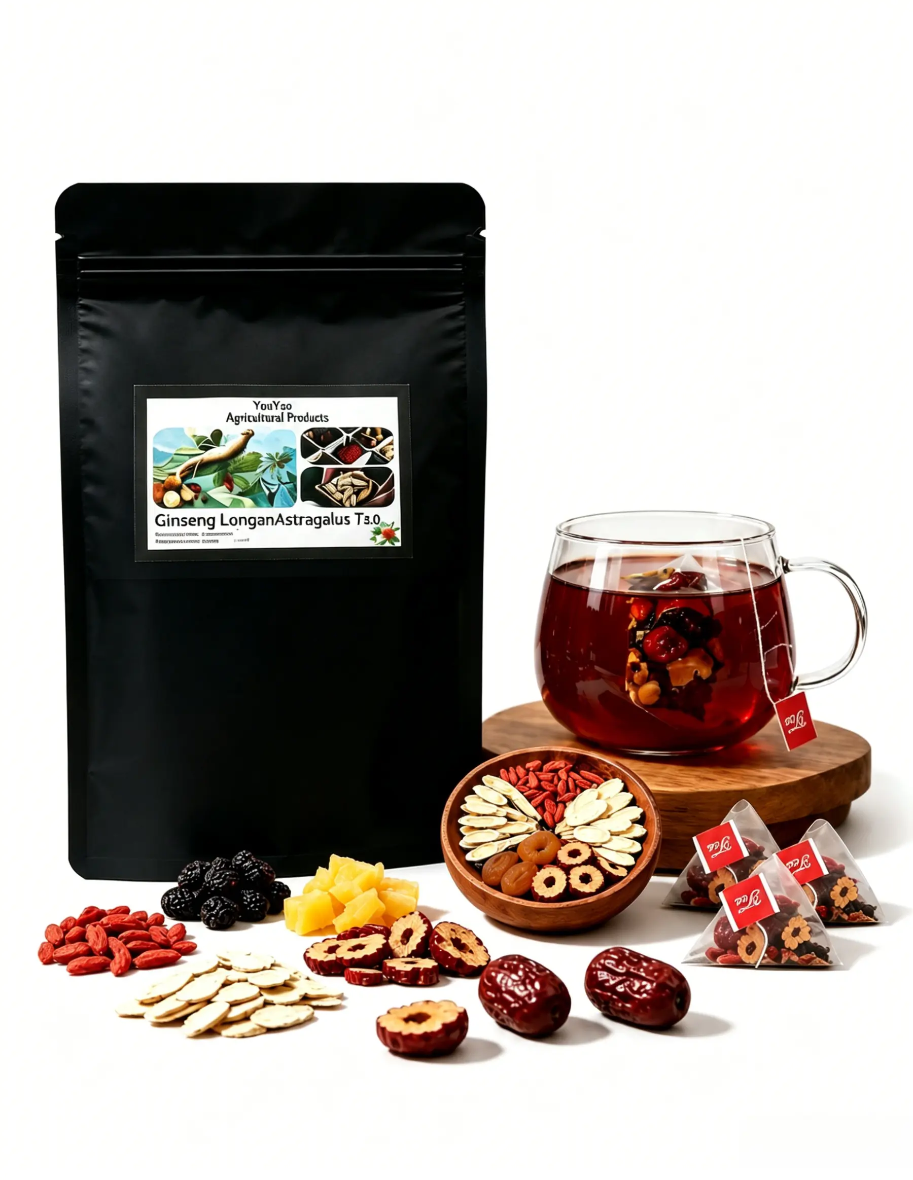 Kidney Tea Formula Ginseng Five Treasure Tea, Chinese Kidney Tea for Men and Women, Natural Herbal Ingredients for Kidney Traditional Bever Organic Beverage detox cleanse  Value Pack Filled with Tea Healthy#Summervibes
