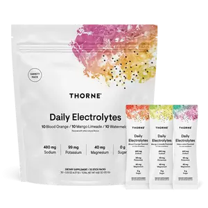 Thorne Daily Electrolytes - Sugar-Free Hydration Powder with Sodium,  Potassium, Magnesium for Workout Recovery & Fluid Balance - Watermelon Flavor