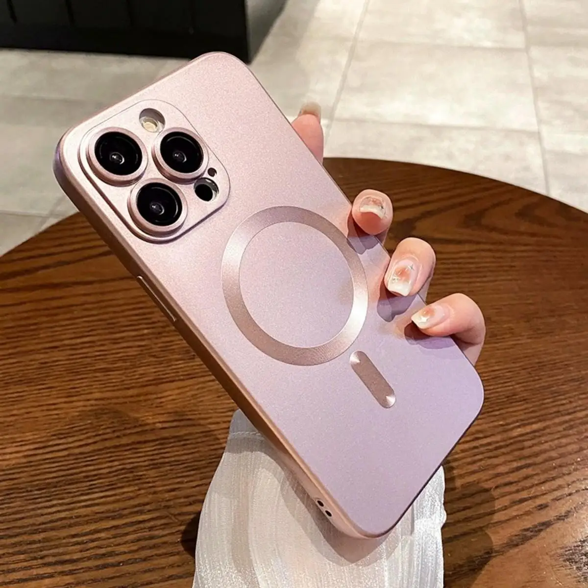 Magnetic Phone Case, Minimalist Cellphone Protector Covers with Wireless Charging Function, Shockproof Smartphone Protective Cover For iPhone Series