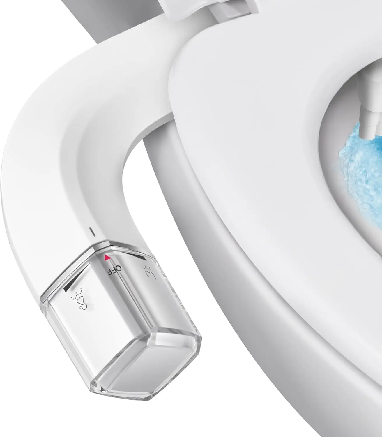 Ultra-Slim Bidet Dual Mode Bidet Attachment for Toilet, Bidet Toilet Seat Attachment with Pressure Controls(Feminine/Posterior Wash),Easy to install Design Non-Electric Bidet