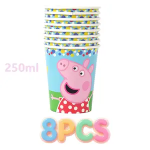 116PCS Peppa Pig Birthday Party Balloon Set Includes Latex Balloons Foil Balloons Plates Cups Gift Bags Napkins Stickers Confetti Banners Tablecloth Kids Party Decorations Birthday Supplies Party Favor Packs Pink Cute Theme Party Kit Birthday Favors