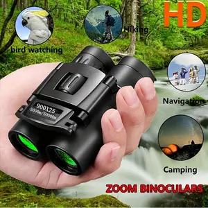 900x25 Compact Binoculars, suitable for adults and children. High-powered mini pocket binoculars. Waterproof small binoculars. Suitable for bird watching, hunting, concerts, dramas, operas, travel, sightseeing.