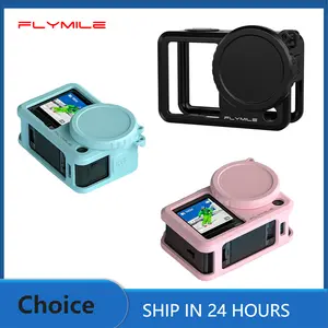 Flymile Silicone Case for DJI OSMO Action 6 Sports Camera Silicone Rubber Protector Cover With Lens Cap Accessories