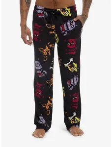 Five Nights At Freddy's Characters Pajama Pants - Unisex Premium Satin PJs, Soft & Breathable Sleepwear, Comfortable Loungewear Bottoms for Men & Women, Stylish Homewear