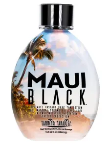 Tanning Paradise Maui Black – Instant Dark Bronzing Lotion 13.5 oz | Deep Bronze, Hydrating & Tattoo-Safe Formula