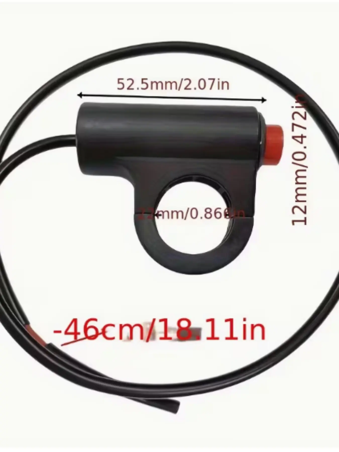 1PC Universal Motorcycle Emergency Switch Button, Handlebar Control Switch for Scooters, Electric Vehicles And Motorcycles, Waterproof