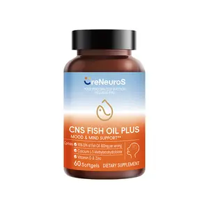 CreNeuroS Omega-3 Fish Oil | High EPA &  Active Folate & Vitamin B12| 60 Softgels