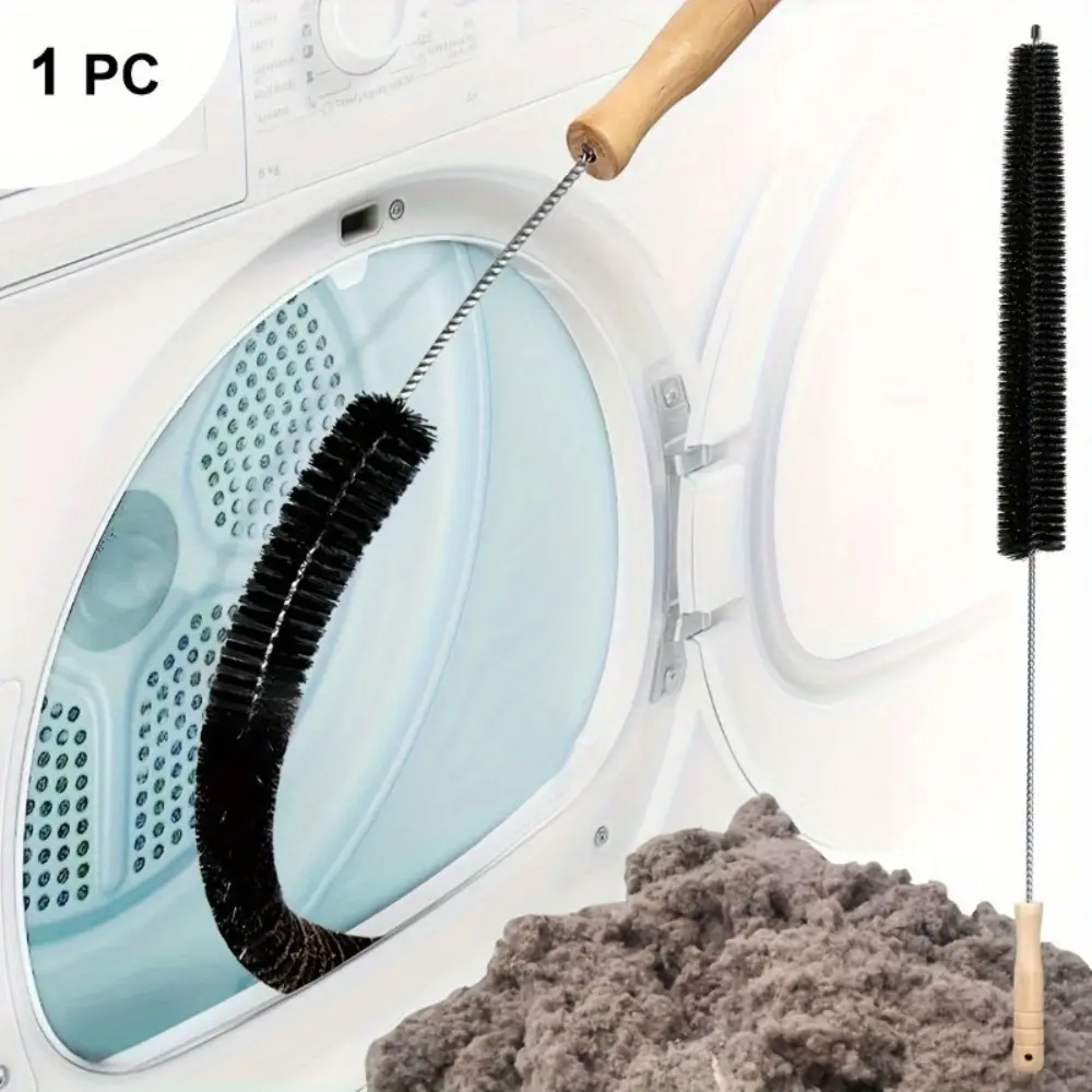 1 professional cleaning dryer vent cleaning kit - lint removal brush with dust collector and flexible brush - no battery required - prevents fire hazards