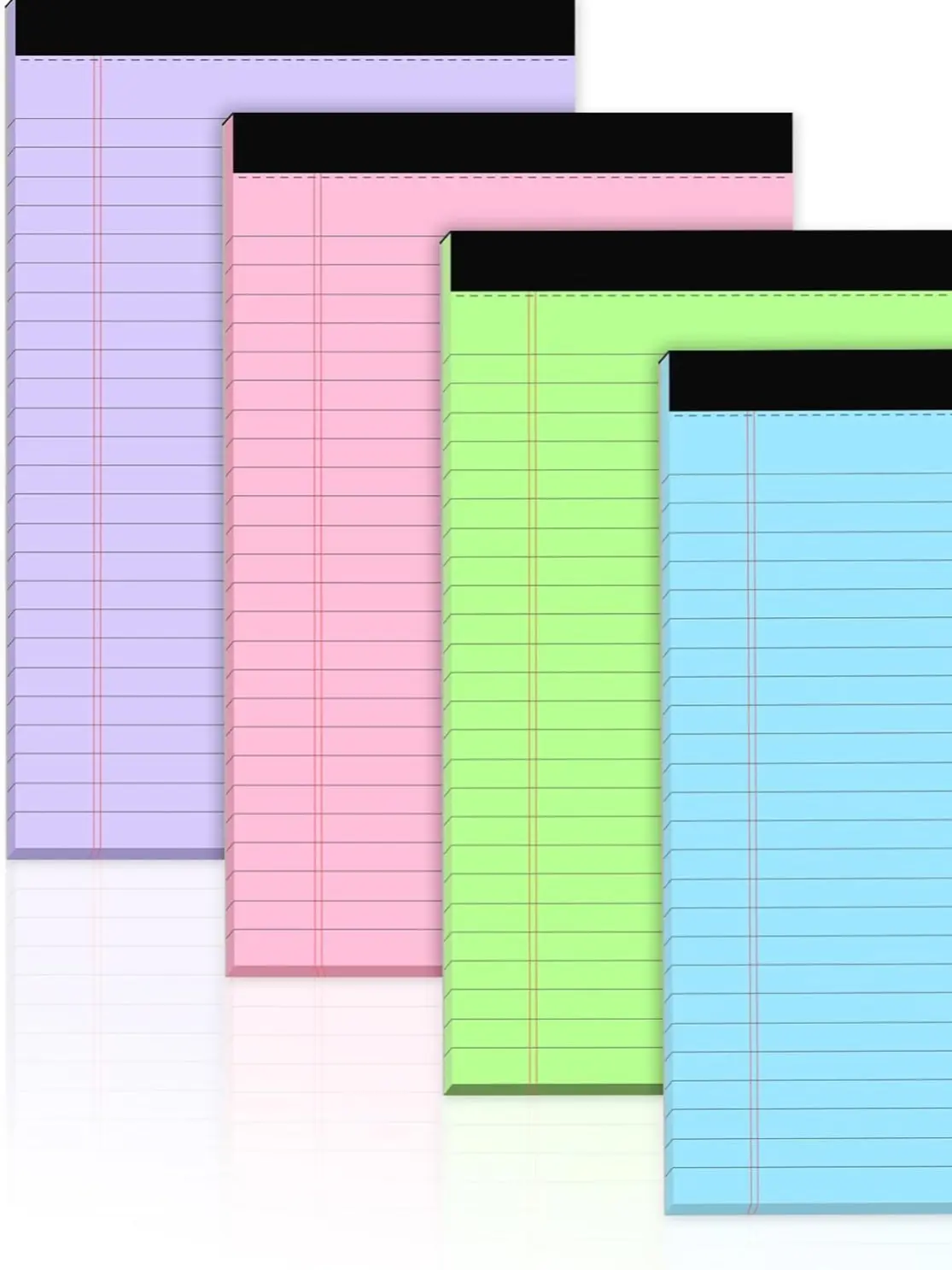Legal Pads 5x8 Colored Note Pads, 4 Pack College Ruled Notepads 5x8 Lined Paper, Colored Notebook Paper Writing Pads 30 Sheets per Colored Paper Small Legal Pads 5x8 for Home Office School Supplies