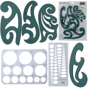- Large Circle & Ellipse Templates (6 Pc),  Ruler, Drawing & Drafting Tools, Geometry & Architectural Templates, Journaling Supplies