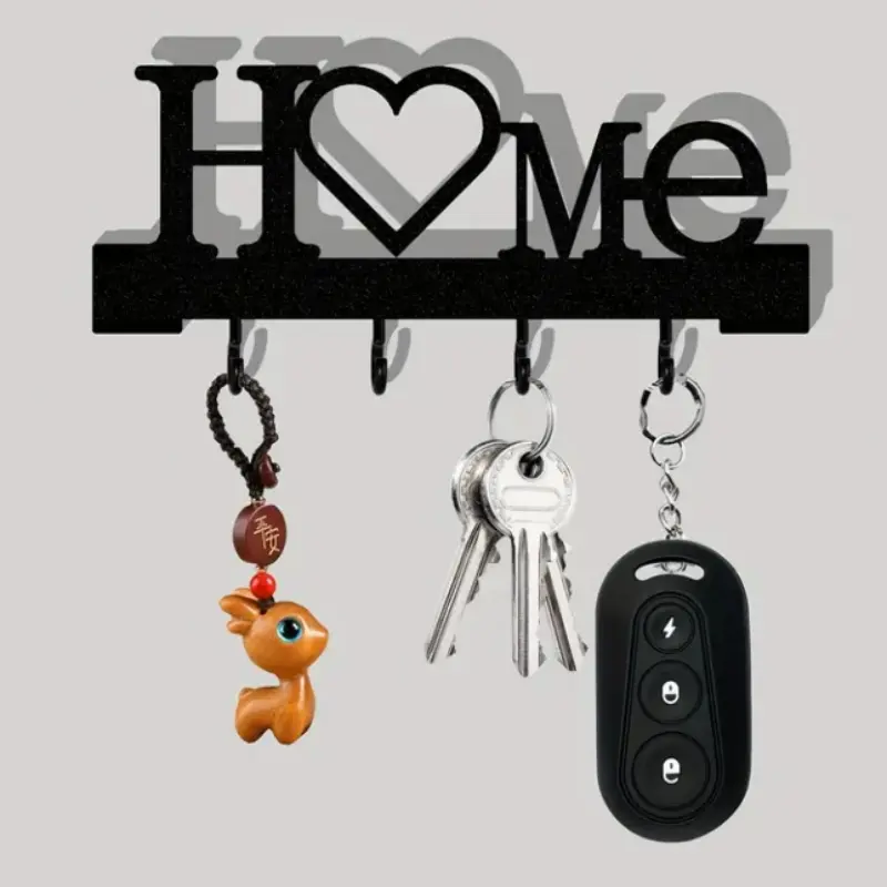 Home Decor Key Holder Wall Mounted Organizer Rack, Storage Hooks, No ...
