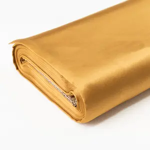 Gold Lamour Satin Fabric Bolt, Heavy Matte Satin Fabric By The Yard - 54"x10 Yards