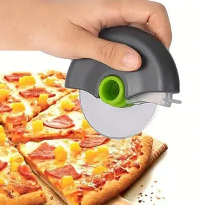 Stainless Steel Pizza Cutter, Pizza Slicer with Cover, Pizza Wheel, Pizza Cutting Tool, Baking Accessories Tool for Home Kitchen, Kitchen Cooking Accessories