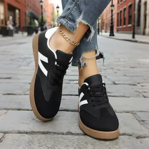 Women's Lace-up Sneakers Lightweight Sport Shoes Casual Flat Shoes Outdoor Walking Shoes Running Footwear