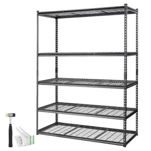 [HOT] Garvee Storage Shelving Unit, 5-Tier Adjustable Storage Shelves, 60" L x 24" W x 78" H Heavy Duty Garage Storage Shelves, Metal Shelves for Kitchen Pantry Basement Bathroom Laundry