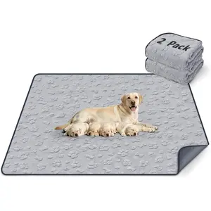 Washable Pee Pads for Dogs 36"x48", 2 Packs  Whelping Pads for Floor, Playpen, Super Absorbent   Mat,  Puppy Pads for , Housebreak,Crate,Gray